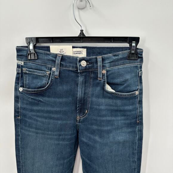 CITIZENS OF HUMANITY NWT Sloane Skinny Denim Jean in Baltic Dark Wash // 24 - Picture 6 of 12
